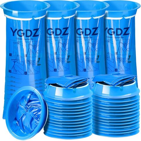 عبوة من 30 كيس قيء للاستعمال مرة واحدة من YGDZ - حقائب بارف زرقاء للسفر ودوار الحركة وسيارات الطائرات in Saudi Arabia