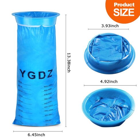 عبوة من 30 كيس قيء للاستعمال مرة واحدة من YGDZ - حقائب بارف زرقاء للسفر ودوار الحركة وسيارات الطائرات in Saudi Arabia