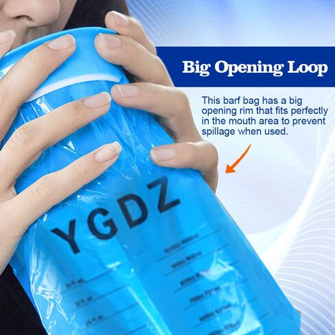 عبوة من 30 كيس قيء للاستعمال مرة واحدة من YGDZ - حقائب بارف زرقاء للسفر ودوار الحركة وسيارات الطائرات in Saudi Arabia