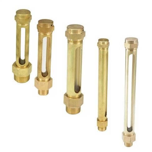 مؤشر مستوى الزيت النحاسي - مجموعة مكونة من قطعتين، مقاسات M10/M12/M16 وBSP، طول 80/100/150/200 مم للمخارط والأحواض (200 مم × 3/8 بوصة) in Saudi Arabia
