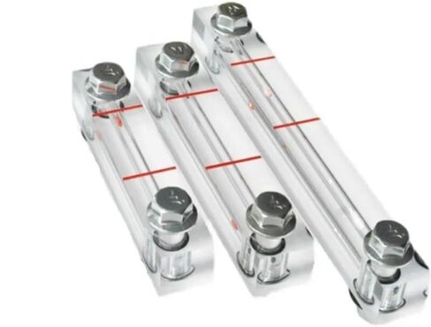 2PC Oil Level Gauge for Screw Gas Compressors - Durable Glass & Metal Sight Glass, 40-200MM Sizes(180mmxM12) in Saudi Arabia