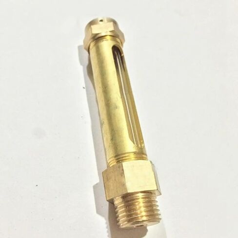 قطعة واحدة من مقياس مؤشر مستوى الزيت النحاسي - M10 M16 1/4 بوصة 3/8 بوصة أجهزة التشحيم - زجاج رؤية للمخارط والأحواض (100 مم × 10 × 1) in Saudi Arabia