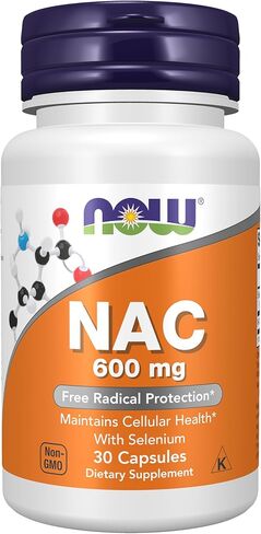 Now Supplements, NAC (N-Acetyl Cysteine) 600 mg with Selenium 30 Capsules in Saudi Arabia