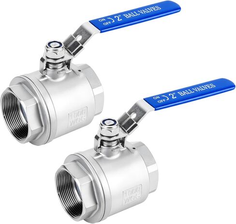 2 Pack 1/2'' Ball Valves NPT Female Stainless Steel 304 Full Port 1/2 Inch Ball Valve with Locking Handle, Heavy Duty Shut Off Valve for Home and Industrial(1/2 Inch) in Saudi Arabia