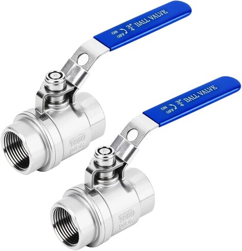 2 Pack 1/2'' Ball Valves NPT Female Stainless Steel 304 Full Port 1/2 Inch Ball Valve with Locking Handle, Heavy Duty Shut Off Valve for Home and Industrial(1/2 Inch) in Saudi Arabia
