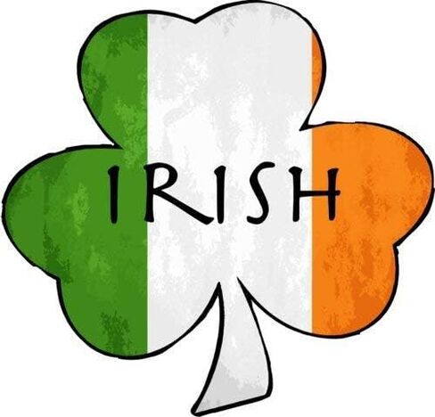Irish Flag Decal - with Irish Shamrock Vinyl in Saudi Arabia