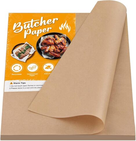 ASTARON 100 Sheets Butcher Paper for Sublimation, Brown Unwaxed Butcher Paper for Serving, Storing, Smoking Meats, 12 x 12 Inches in Saudi Arabia