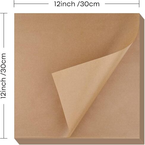 ASTARON 100 Sheets Butcher Paper for Sublimation, Brown Unwaxed Butcher Paper for Serving, Storing, Smoking Meats, 12 x 12 Inches in Saudi Arabia