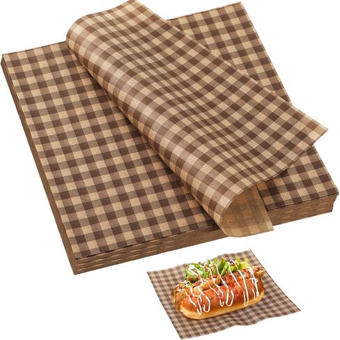 150pcs Waxed Deli Paper Sheets 7 * 7 Inch, WD&CD Premium Food Basket Liners, Small Checkered Premium Deli Paper Sheets, Food Basket Liners for BBQ, Picnic, Festival, Pink in Saudi Arabia