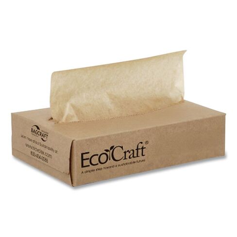 Bagcraft Papercon 016008 EcoCraft Interfolded Dry Wax Deli Paper, 10-3/4" Length x 8" Width, NK8 Natural (12 Packs of 500) in Kuwait