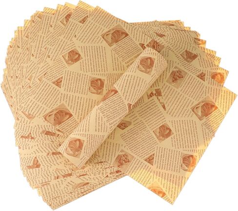 300 Sheets Sandwich Wrapping Paper, Printed Parchment Paper, Newspaper Food Wrap Deli Sheets for Outdoor Picnic, Churches, Home Party (15x11inch) in Saudi Arabia