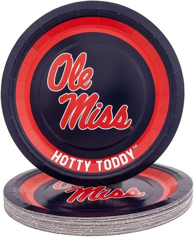 Desert Cactus University of Mississippi Paper Plates Ole Miss Rebels 20 Count 9 inch Round Plates for Tailgates, Parties, Graduation and Events (Design A) in Saudi Arabia