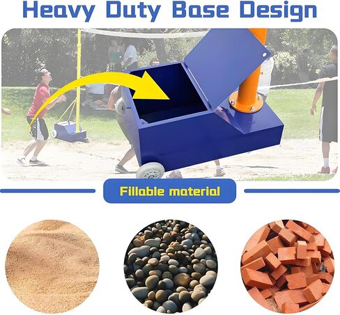Adjustable Volleyball & Badminton Poles - Portable Outdoor Stand, 5.1ft-6.9ft Height for Backyard, Heavy Duty for Adults & Youth, Ideal for School & Stadium Use in Saudi Arabia