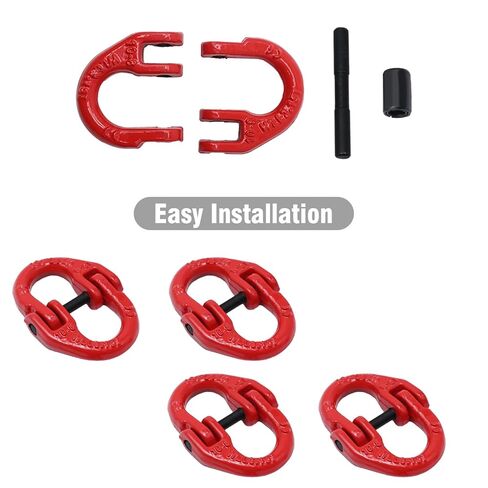 Anxingo 4 Pack 1/2 Inch Connecting Link, G80 Alloy Steel Hammerlock Coupling Link, Connecting Link for 12000 Lbs Working Load in Saudi Arabia