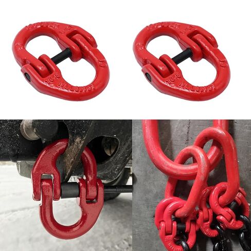 Anxingo 4 Pack 1/2 Inch Connecting Link, G80 Alloy Steel Hammerlock Coupling Link, Connecting Link for 12000 Lbs Working Load in Saudi Arabia