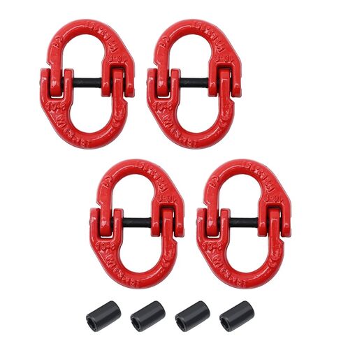 Anxingo 4 Pack 1/2 Inch Connecting Link, G80 Alloy Steel Hammerlock Coupling Link, Connecting Link for 12000 Lbs Working Load in Saudi Arabia