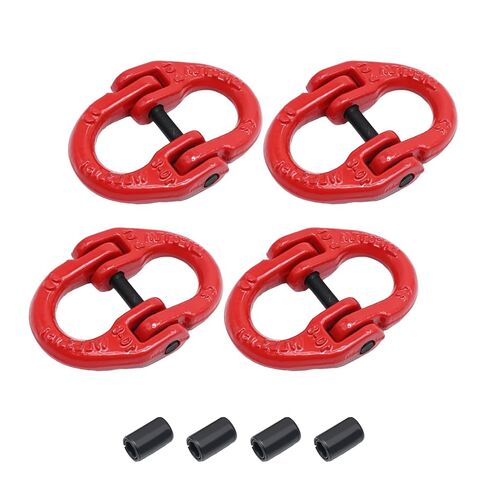 Anxingo 4 Pack 1/2 Inch Connecting Link, G80 Alloy Steel Hammerlock Coupling Link, Connecting Link for 12000 Lbs Working Load in Saudi Arabia