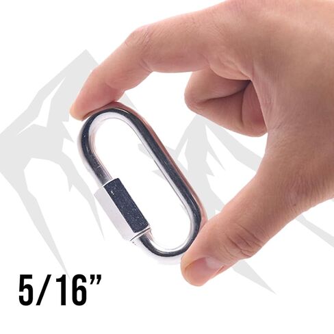 BoxerTool Steel Chain Quick Links 5/16" (20 Pack) - Chain Connector, Screw Carabiner, Threaded Quick Link Connector, Heavy Duty Steel Grade in Saudi Arabia
