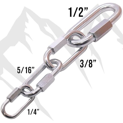 BoxerTool Steel Chain Quick Links 5/16" (20 Pack) - Chain Connector, Screw Carabiner, Threaded Quick Link Connector, Heavy Duty Steel Grade in Saudi Arabia