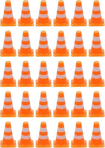 Kisangel Mini Traffic Cones and Road Signs Set for Kids 30 Pcs Educational Traffic Barricade Toys Interactive Construction Play for Early Learning and Parent-Child Activities in Saudi Arabia
