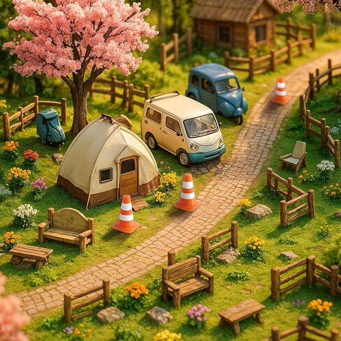 40Pcs Small Construction Cones, Miniature Traffic Barricade Cones Tiny Traffics Scene Roadblock - Toys Multifunctional Building Theme Party Sports Activity Models for Kids Street Signs Playset in Saudi Arabia