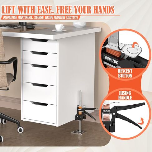 رافعة ذراع موفرة للعمالة مقاس 15 بوصة، هيكل من الألومنيوم بالكامل، مقبض صلب، مُشكل، يستخدم لوضع بلاط الحائط، وتركيب الأبواب والنوافذ، ورفع الأثاث، أسود -86 in Kuwait