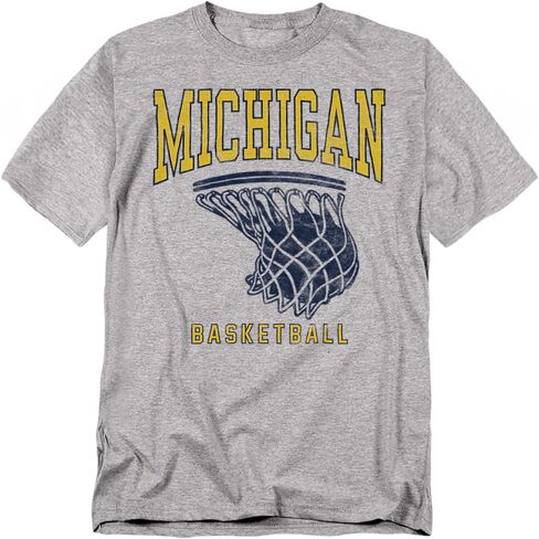 LOGOVISION University of Michigan Basketball Hoop Unisex Adult T Shirt in Saudi Arabia
