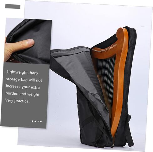 حقيبة حمل ذات سعة Lyre Harp، حقيبة أدوات موسيقية محمولة خفيفة الوزن مع تصميم مقبض مريح للحماية الشاملة in Saudi Arabia