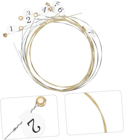 7 String String Lyre Harp Replacement Strings Durable Metal for Broad Compatibility Easy Installation and Rich Sound for Lyre Harp Maintenance and Repair in Saudi Arabia