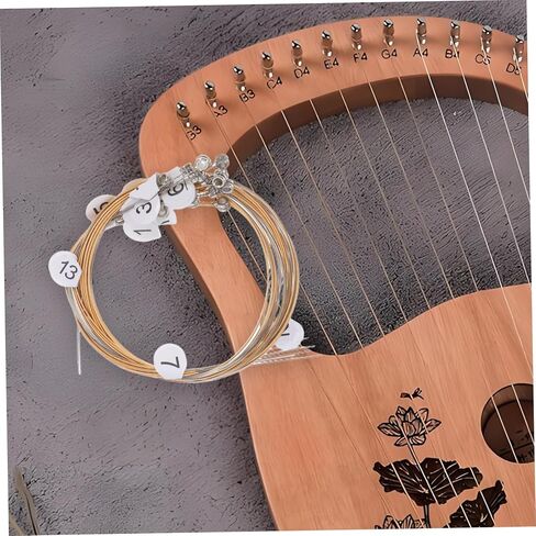 Generic Lyre Harp String Replacement Set 16 Metal Strings and 50 Rivets for Lyre Harp Accessories for Musicians and Instrument Repairs in Saudi Arabia