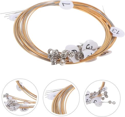 Generic Lyre Harp String Replacement Set 16 Metal Strings and 50 Rivets for Lyre Harp Accessories for Musicians and Instrument Repairs in Saudi Arabia