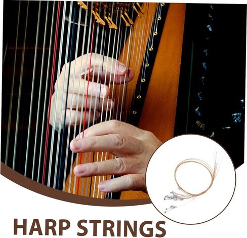 Generic Lyre Harp String Replacement Set 16 Metal Strings and 50 Rivets for Lyre Harp Accessories for Musicians and Instrument Repairs in Saudi Arabia