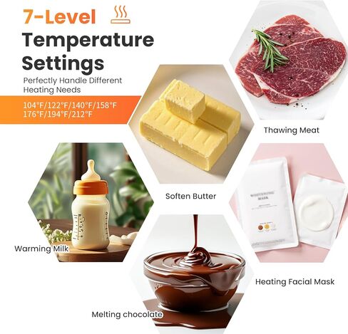 حصيرة تدفئة الطعام للطعام XXXL 39 بوصة × 15 بوصة 550 وات، صينية تسخين كهربائية محمولة لأطباق البوفيهات والحفلات، وسادات تسخين سريعة كاملة السطح مع 7 مستويات درجة حرارة ومؤقت 8 ساعات وقفل أمان للأطفال in Kuwait