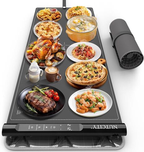 Warming Mat for Food Extra large 40" x 16", Portable Food Warming Mat with 7 Temperature Settings & 8Hour Timer, Tortilla Warmer for Gatherings, Parties (Extra Large Size: 40" x 16") in Saudi Arabia