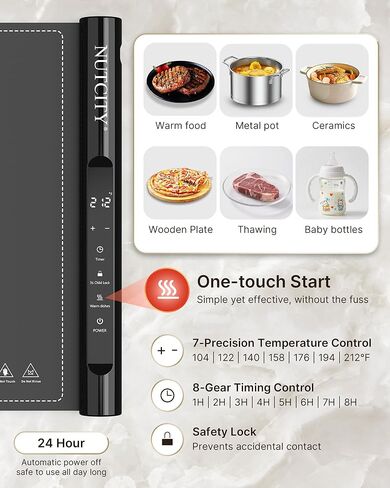 Warming Mat for Food Extra large 40" x 16", Portable Food Warming Mat with 7 Temperature Settings & 8Hour Timer, Tortilla Warmer for Gatherings, Parties (Extra Large Size: 40" x 16") in Saudi Arabia