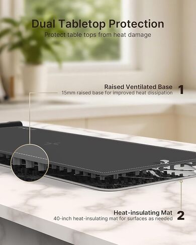 Warming Mat for Food Extra large 40" x 16", Portable Food Warming Mat with 7 Temperature Settings & 8Hour Timer, Tortilla Warmer for Gatherings, Parties (Extra Large Size: 40" x 16") in Saudi Arabia