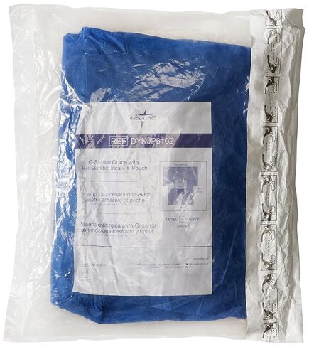Medline DYNJP6102H Cesarean Section Surgical Drape with Pouch and Fenestration in Saudi Arabia