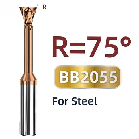 Dovetail Shape Mill Cutter Slot Long Cutting Length Tool Carbide Diameter 4 Flute 1mm-20mm 1Pcs(1xD4x100L) in Kuwait