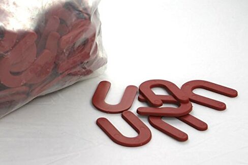 1/8 x 1-1/2 x 2 Plastic Horseshoe Shims - Red - 250/Package in Kuwait