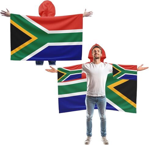 2026 World Cup Flag Cape with Sleeves & Thumb Holes - 3x5 Ft Flag Cloak for Football Fans, Game Day Gear, Soccer Support Wear (Brazil) in Saudi Arabia