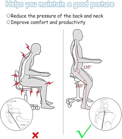 Saddle Chair Office Stool with Backrest Footrest, Leather Saddle Swivel Chair Improve Posture, Standing Work Desk Stool for Clinic Tattoo in Saudi Arabia