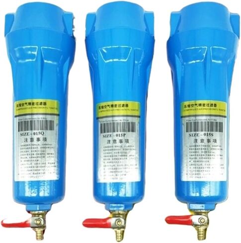 1 قطعة 3/4 "فاصل مياه زيتية 015 024 035 060 Q P S C ملحقات ضاغط الهواء مضغوط 1-1/2" مجفف فلتر الهواء الدقيق (024-P) in Kuwait