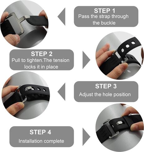 4Pcs 20-Inch Heavy-Duty Silicone Straps with Buckles, Reusable Adjustable Utility Tie Downs for Securing Truck Cargo, Luggage, Tools, Hoses in Kuwait