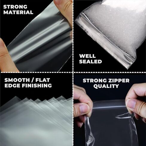 Glider 1.5" x 1.5" Clear Zip Bags, 1000pcs, 2.5 Mil Small Resealable Plastic Baggies for Jewellery, Coins, Beads, Pills, Earrings, Craft & Sample Storage (1.5" x 1.5") in Kuwait