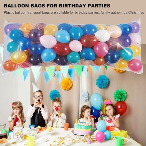 Balloon Transport Bags 8 Pack - 98.4"x59" Heavy-Duty Reusable Clear Plastic Bags for Large Inflated Balloons, Balloon Arch Storage, Party Decoration Supplies in Kuwait