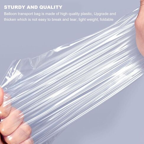 Balloon Transport Bags 8 Pack - 98.4"x59" Heavy-Duty Reusable Clear Plastic Bags for Large Inflated Balloons, Balloon Arch Storage, Party Decoration Supplies in Kuwait