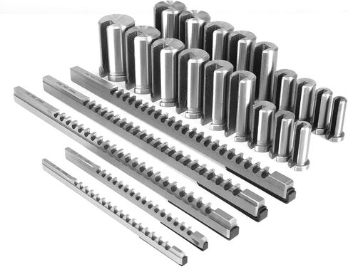 Generic طقم Keyway Broaching طقم Keyway Broaching مع 5 دبابيس و18 جلبة و7 حشوات 30 قطعة لتصنيع المعادن وتصنيعها in Saudi Arabia