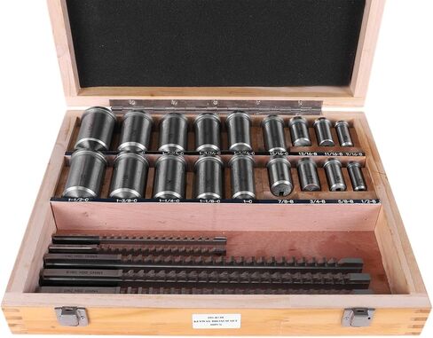 Generic طقم Keyway Broaching طقم Keyway Broaching مع 5 دبابيس و18 جلبة و7 حشوات 30 قطعة لتصنيع المعادن وتصنيعها in Saudi Arabia