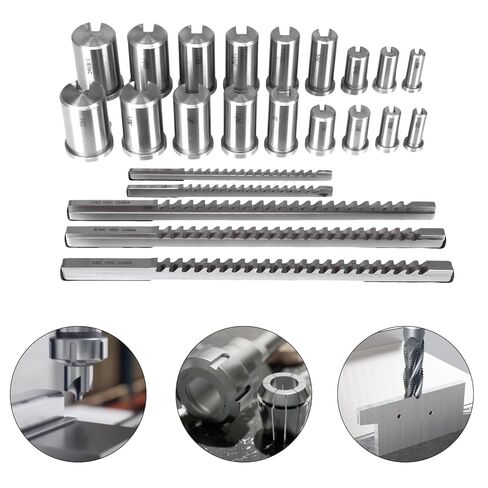 Generic مجموعة أدوات الأشغال المعدنية Keyway Broach Kit مع 5 دبابيس و18 جلبة و7 حشوات و30 قطعة لتصنيع المعادن وتصنيعها in Saudi Arabia