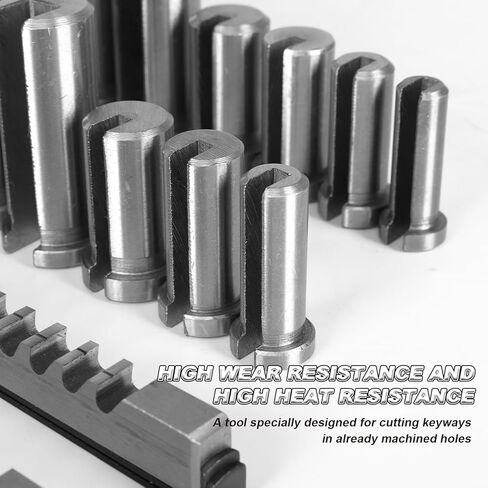 Keyway Broach Kit Keyway Broach Precision Sets with 5 Broaches 18 Bushings and 7 Shims 30pcs for Metalworking and Manufacturing in Kuwait